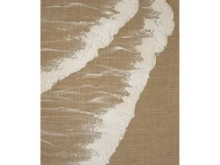 Cuadro decorativo sobre lienzo de lino con marco de madera blanco pintado artesanalmente con pintura al oleo de 100x150cm - ADRIANA - DECOWOOD