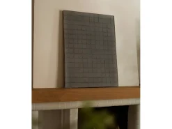 Cuadro decorativo sobre lienzo de algodón con marco de madera marrón oscuro pintado artesanalmente con pintura al oleo de 80x100cm - JAN - DECOWOOD