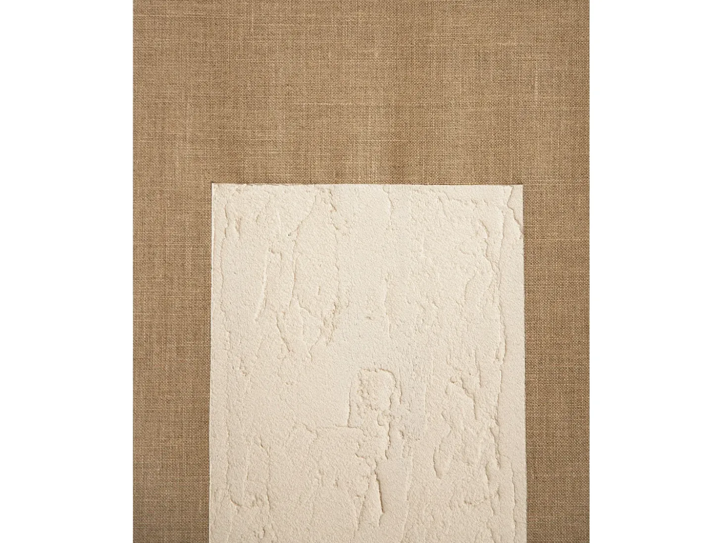 Cuadro decorativo sobre lienzo de lino con marco de madera marrón claro pintado artesanalmente con pintura al oleo de 80x100cm - MAYA - DECOWOOD