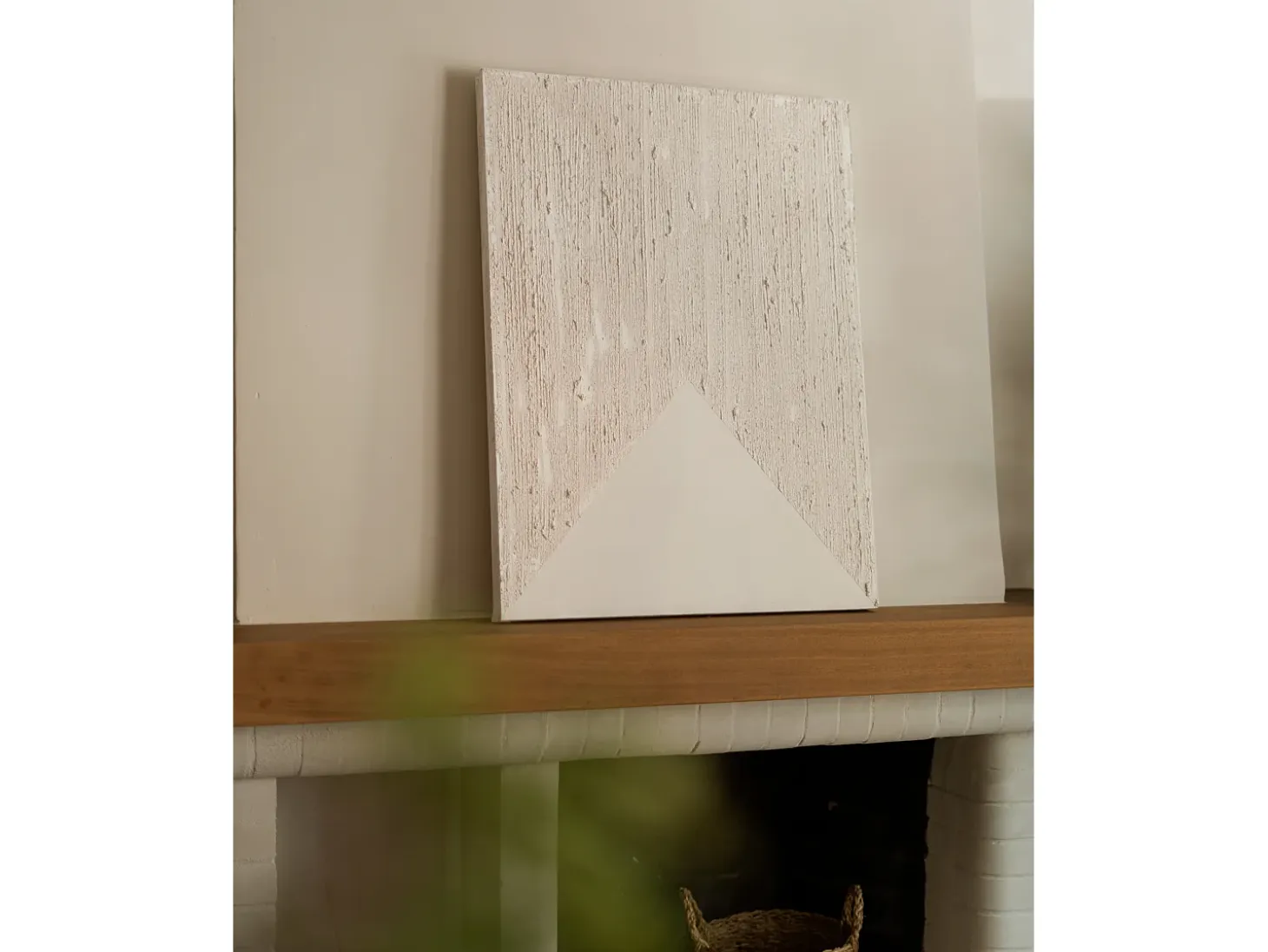 Cuadro decorativo sobre lienzo de algodón con marco de madera blanco pintado artesanalmente con pintura al oleo de 100x150cm - ADRIANA - DECOWOOD