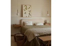 Cuadro decorativo sobre lienzo de algodón con marco de madera blanco pintado artesanalmente con pintura al oleo de 80x100cm - VIRGINIA - DECOWOOD