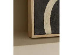 Cuadro decorativo sobre lienzo de algodón con marco de madera blanco pintado artesanalmente con pintura al oleo de 60x80cm - SILVANA - DECOWOOD