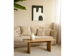 Cuadro decorativo sobre lienzo de algodón con marco de madera blanco pintado artesanalmente con pintura al oleo de 60x80cm - KIKA - DECOWOOD