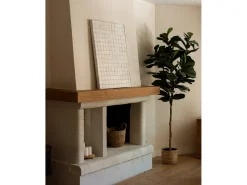Cuadro decorativo sobre lienzo de algodón con marco de madera negro pintado artesanalmente con pintura al oleo de 80x100cm - JAN - DECOWOOD