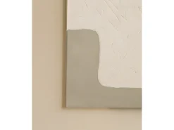 Cuadro decorativo sobre lienzo de algodón con marco de madera marrón claro pintado artesanalmente con pintura al oleo de 60x80cm - VARO - DECOWOOD