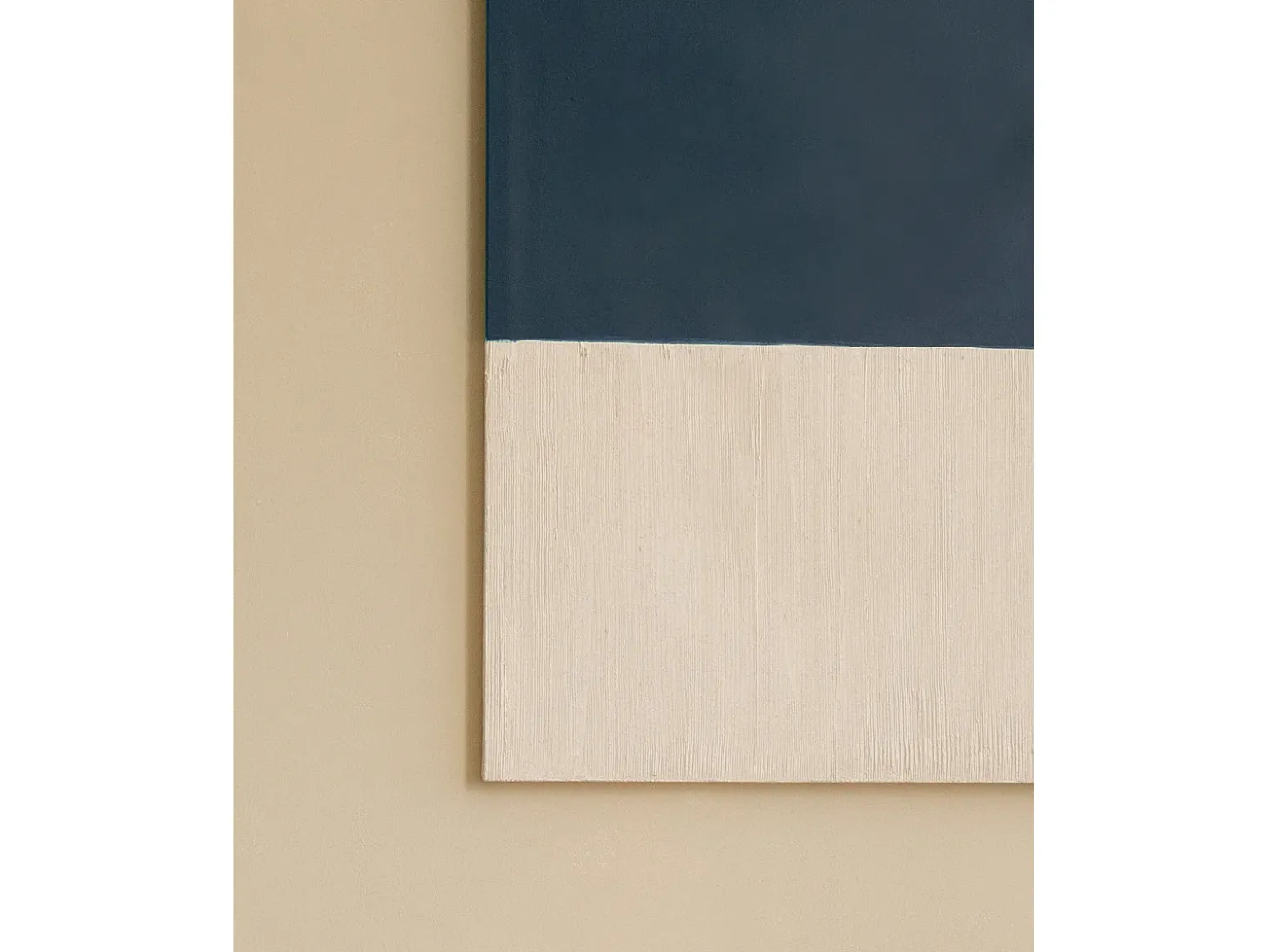 Cuadro decorativo sobre lienzo de algodón con marco de madera marrón claro pintado artesanalmente con pintura al oleo de 80x100cm - MARINA - DECOWOOD