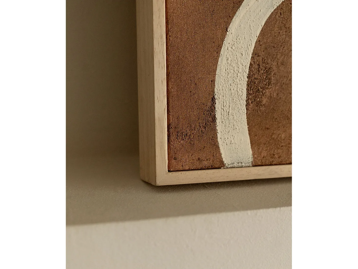 Cuadro decorativo sobre lienzo de algodón con marco de madera negro pintado artesanalmente con pintura al oleo de 100x150cm - SILVANA - DECOWOOD
