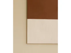 Cuadro decorativo sobre lienzo de algodón con marco de madera marrón claro pintado artesanalmente con pintura al oleo de 100x150cm - MARINA - DECOWOOD