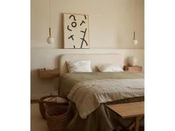 Cuadro decorativo sobre lienzo de algodón con marco de madera blanco pintado artesanalmente con pintura al oleo de 80x100cm - VIRGINIA - DECOWOOD