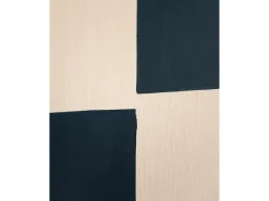Cuadro decorativo sobre lienzo de algodón con marco de madera marrón oscuro pintado artesanalmente con pintura al oleo de 80x100cm - PRISMA - DECOWOOD