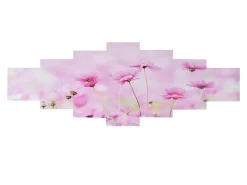 Cuadro en lienzo H375 XL Pavo real (7 unid.), Flores