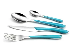 Cubertería de 24 piezas Amefa Eclat Azul Turquesa Moderna y Brillante