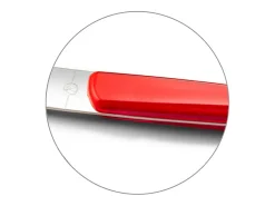 Cubertería de 24 piezas Lou Laguiole Montana Rouge - Mango de cristal rojo, hoja de acero inoxidable microdentada, diseño contemporáneo