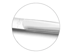 Cubertería Lou Laguiole Montana Blanc 24 piezas - Mango de cristal blanco, hoja de acero inoxidable microdentada, diseño contemporáneo