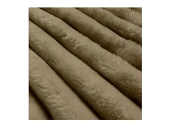 Cubrecama de franela y terciopelo 180x220 cm HIMALAYA camel, por Soleil d'ocre