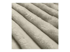 Cubrecama de franela y terciopelo 180x220 cm HIMALAYA crudo, por Soleil d'ocre