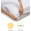 Cubrecolchón acolchado de 90x190-200x26 cm absorbente y transpirable en blanco Zafir