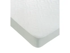 Cubrecolchón acolchado de 90x190-200x26 cm absorbente y transpirable en blanco Zafir
