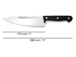 Cuchillo de Cocina Arcos Universal 17,5 cm Acero Inoxidable Negro