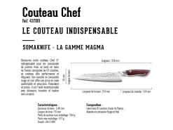 Cuchillo de cocinero de 8 pulgadas, gama Magma - SOMAGIC