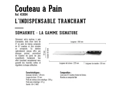 Cuchillo para pan de 9 pulgadas, gama Signature - SOMAGIC