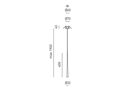 Dafne - Lámpara colgante LED oro 7W 3000K IP20 - Plafón LED de diseño minimalista en aluminio - Fuente de alimentación incluida - L. máx 190cm