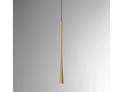 Dafne - Lámpara colgante LED oro 7W 3000K IP20 - Plafón LED de diseño minimalista en aluminio - Fuente de alimentación incluida - L. máx. 165cm