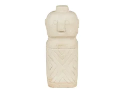 Decoración de cemento beige Estatuilla 6.5 x 6.5 x 15 cm