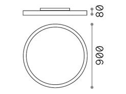 Decorativo Redondo Simple Empotrar Blanco, 3000K