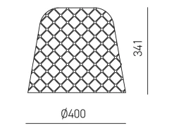Difusor de cristal ahumado para lámparas colgantes - acabado pantalla transparente, diseño decorativo, casquillo E27 (vidrio grande) d.25X21,5