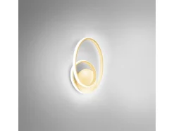 Diva - Aplique oro cepillado 20W luz cálida 3000K IP20 - Aplique LED de diseño moderno - LED integrado 37x29