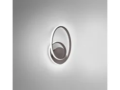 Diva - Aplique titanio 20W luz cálida 3000K IP20 - Aplique LED de diseño moderno - LED integrado 37x29