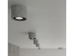 Downlight a plafone Round Flush Grigio chiaro GU10 Focos empotrables de superficie Redondos Empotrado Gris Claro GU10