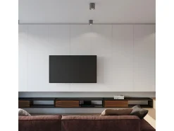 Downlight a plafone Round Flush Grigio chiaro GU10 Focos empotrables de superficie Redondos Empotrado Gris Claro GU10