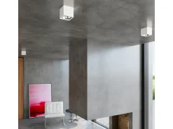Downlight a plafone Square Incasso a luce bianca GU10 Focos empotrables de superficie Plafón cuadrado Blanco GU10