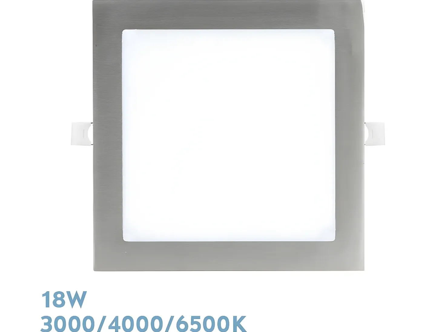 Downlight Abaco Niquel Cuadrado Led 18w 3000-4000-6500k