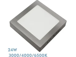 Downlight Cuadrado Gabro Niquel Led 24w 3000k-4000k-6500k