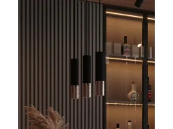 Downlight da superficie Flush Light Nero, Rame GU10 Focos empotrables de superficie Flush Light Negro, Cobre GU10