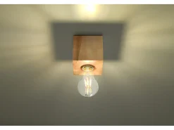 Downlight da superficie Flush Light in legno naturale E27 Focos empotrables de superficie Flush Light Madera natural E27