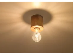 Downlight da superficie Flush Light in legno naturale E27 Focos empotrables de superficie Flush Light Madera natural E27