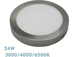 Downlight Diorita Redondo Niquel 24w 3000k-4000k-6500k