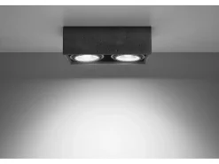 Downlight doppi da superficie Rettangolo Grigio GU10 Downlights Gemelos de Superficie Rectangular Gris GU10