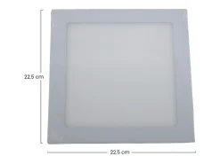 Downlight LED Ultraslim Cuadrado 15W 1100lm 22.5x22.5cm 4000K Gris 25000H Primer Leader