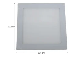 Downlight LED Ultraslim Cuadrado 15W 1100lm 22.5x22.5cm 4000K Blanco 25000H Primer Leader