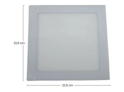 Downlight LED Ultraslim Cuadrado 26W 2400lm 22.5x22.5cm 4000K Gris 25000H Primer Leader