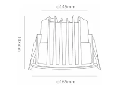 Downlight LED 36W Circular HOTEL Corte Ø 145 mm VisualConfort UGR11 4000K Blanco Neutro