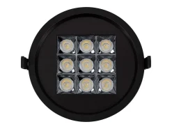 Downlight LED 30W Circular AERO UGR13 Corte Ø 205 mm Negro 4000K Blanco Neutro