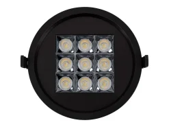 Downlight LED 30W Circular AERO UGR13 Corte Ø 205 mm Negro 4000K Blanco Neutro
