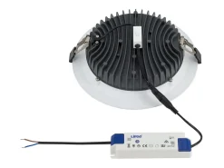 Downlight LED 40W Circular AERO 130 lm/W Microprismático CCT Seleccionable Corte Ø 200 mm 3000K - 4000K - 6000K Seleccionable (Cálido-Neutro-Frío)