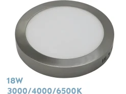 Downlight Niquel Modelo Diorita Redondo 18w 3000k-4000k-6500k